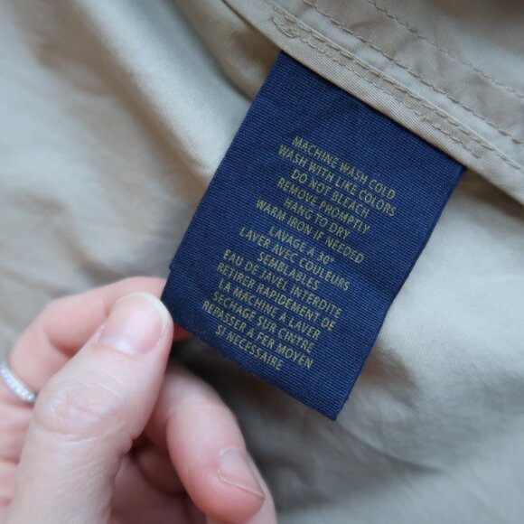 NWT Ralph Lauren Rugby Trench Coat Small Beige Khaki Mid-Length Lightweight - Picture 9 of 10